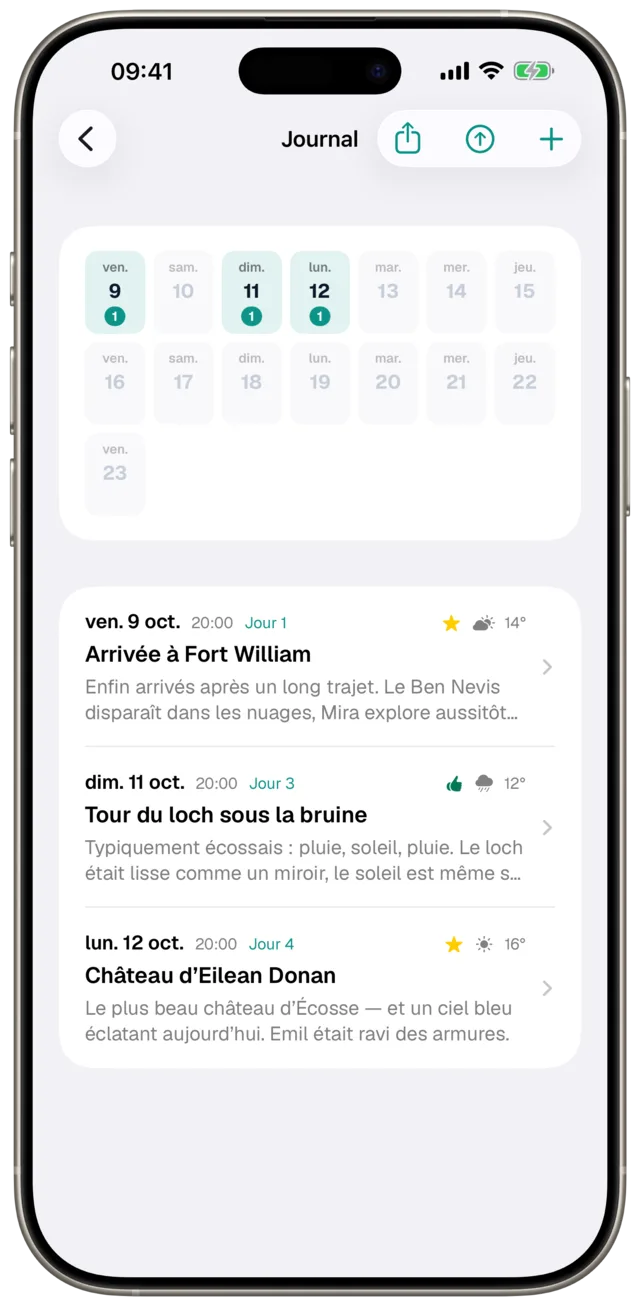 Journal de voyage dans Etappe